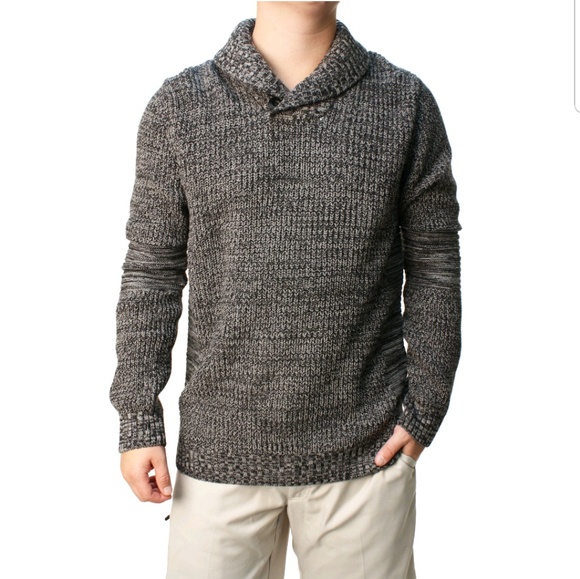 Retrofit Other - Retrofit Brand Gray/White Knit Shawl Sweater